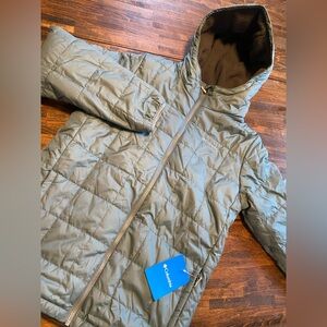 Columbia Rugged Ridge Sherpa Lined Hooded Winter Jacket Youth L 14/16 Blue NWT
